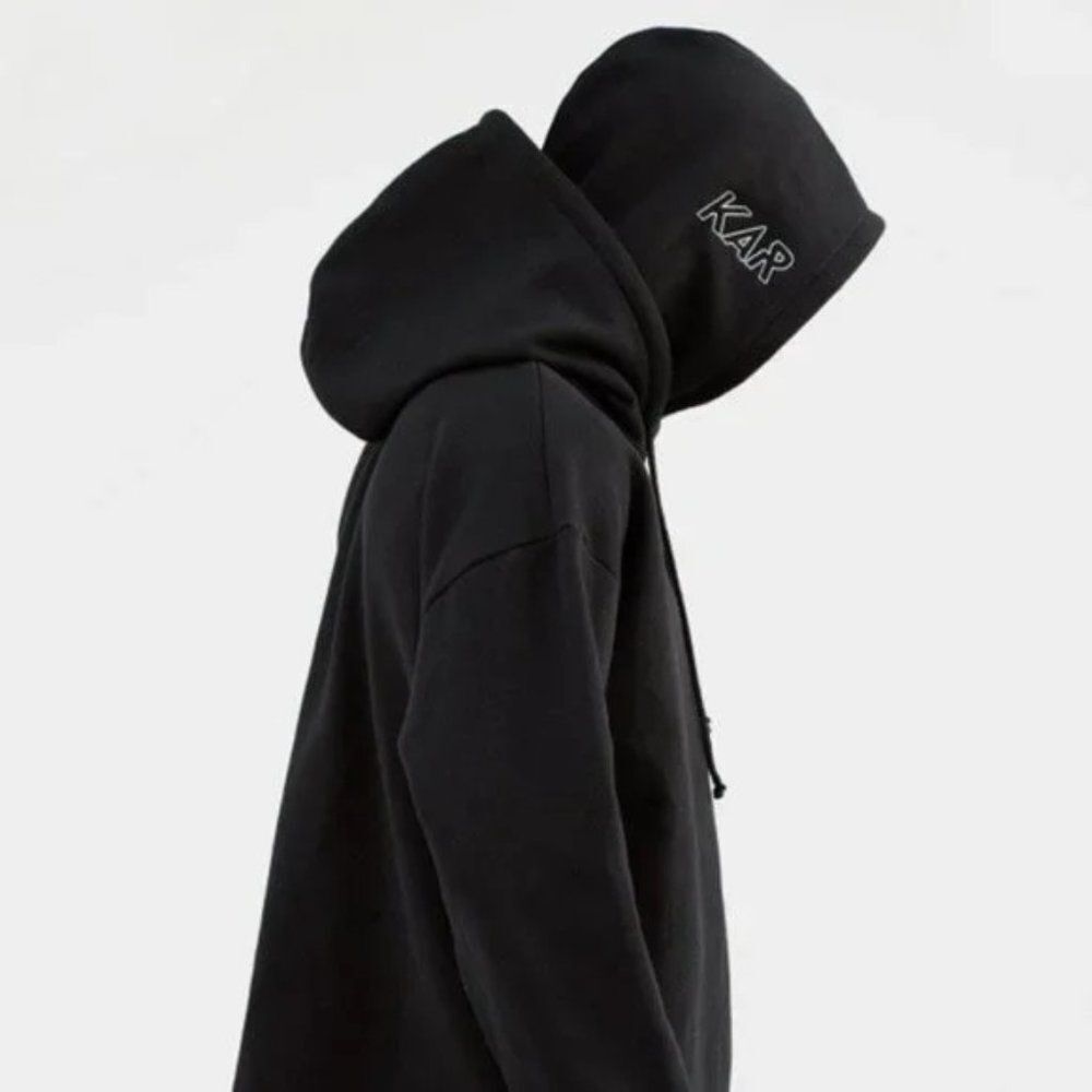 Kar - LArt de LAutomobile Black Double Hood Kar Hoodie